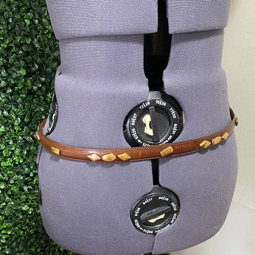 Brighton Brown Leather Belt with Gold Buckle